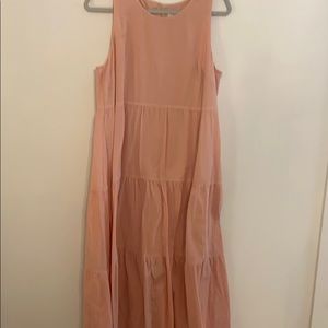 Peach color flowy dress